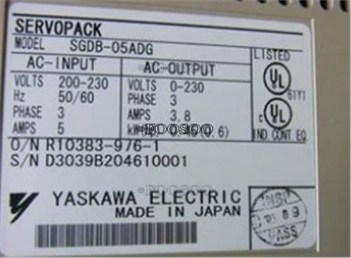 USED YASKAWA SERVO DRIVER SGDB-05ADG