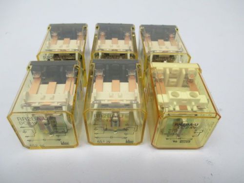 LOT 6 NEW IDEC RR2BA-U RELAY 24V-DC D245527