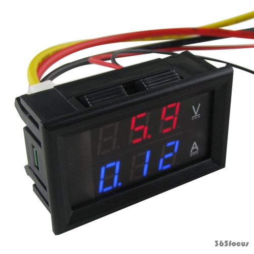 Dc300v100a dual led digital voltmeter ammeter voltage amps meter power dc4.5~30v for sale