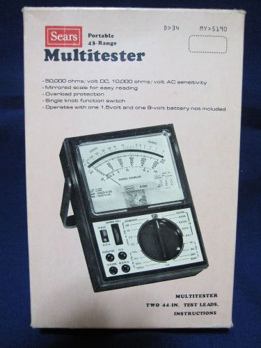 VINTAGE SEARS  43-RANGE MULTITESTER 5190 ORIGINAL BOX MANUAL    L