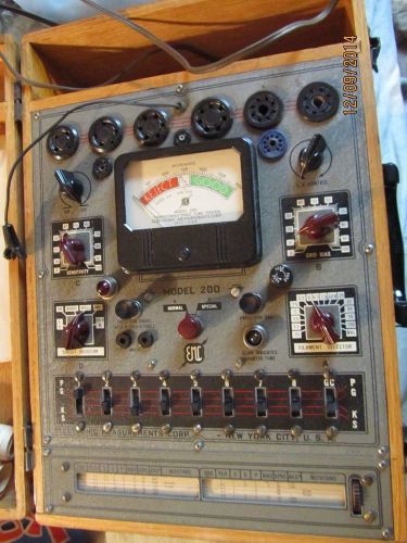 Vintage 1948 hand carry emc model 200 tube tester for sale