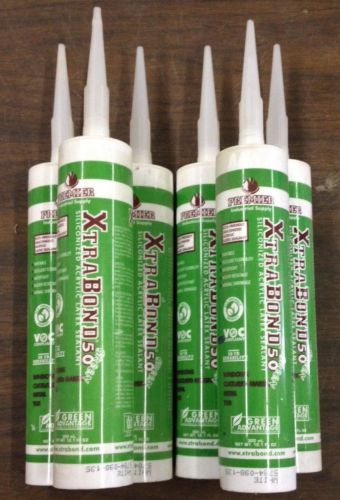 Premier XtraBond 50 Siliconized Acrylic Sealant-White-Lot of 6