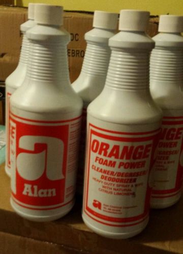 ORANGE FOAM POWER CLEANER DEGREASER DEODORANT  HEART DUTY SPRAY&amp; WIPE W/ CITRUS