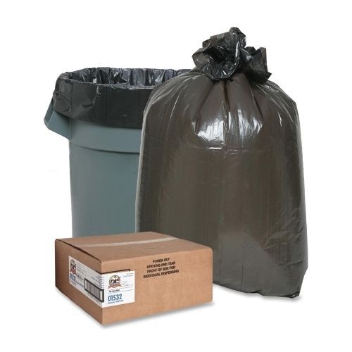 Genuine Joe 01532 20-30 Gallon Heavy-Duty Trash Bags, Black - 100-Pack