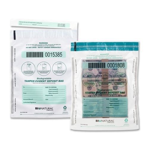 MMF Industries 236211306 Deposit Bag Bio-Natural Tamper Evident 9inx12in 100/BX