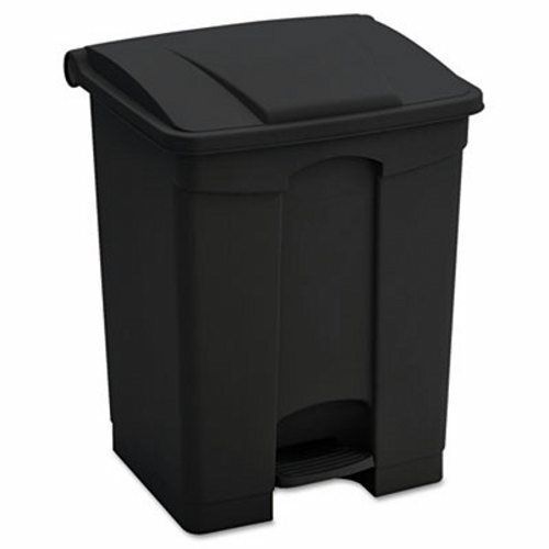 Safco Large Capacity Plastic Step-On Receptacle, 23 gal, Black (SAF9923BL)