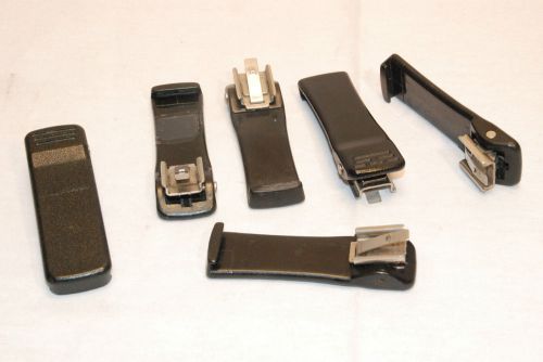 MOTOROLA WALKIE TALKIE SPRING BELT CLIPS (6) CP150, CP200, P1225, GP300 BATTERY