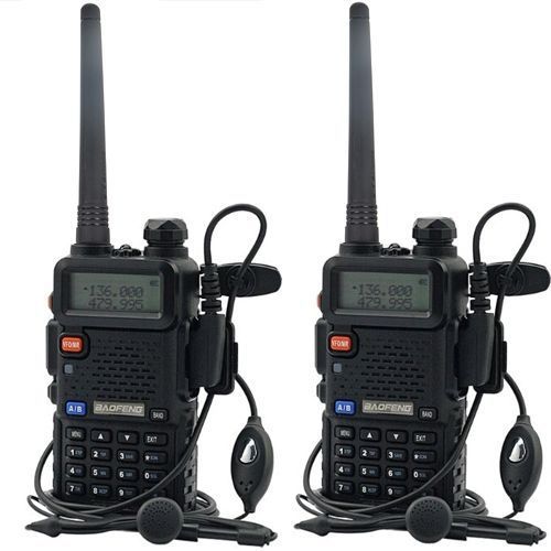 2x baofeng uv-5r dual band uhf/vhf radio rf 5w output new version +us stock for sale