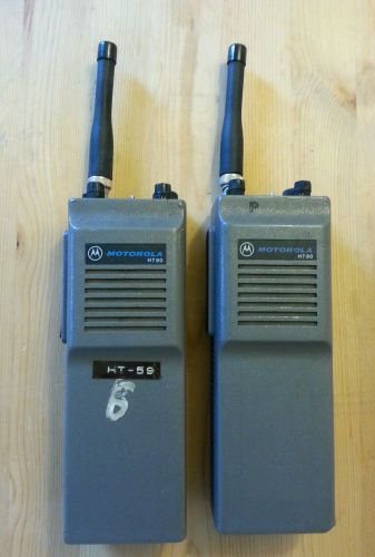 AS IS LOT OF 2 MOTOROLA HT90 HANDIE-TALKIE FM RADIO T6-E2