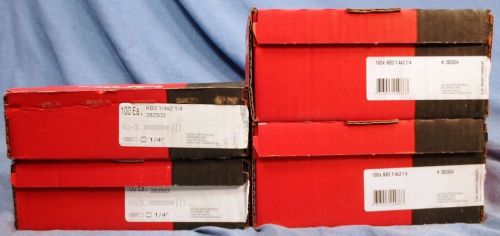 Nos hilti  #282503 &amp; 282504:kb3 1/4 x 2 1/4&#034; &amp; x 3 1/4&#034; kwik bolt 3 stud anchors for sale