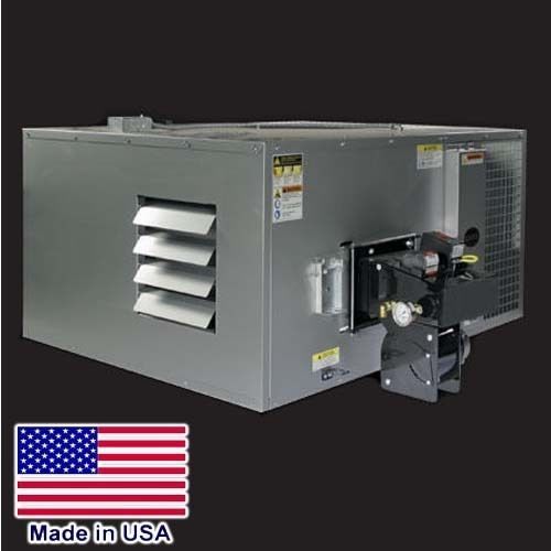 DUCTABLE WASTE OIL HEATER - 200,000 BTU - Fuel Tank &amp; Chimney Kit, Heats 7000 SF