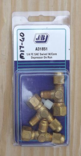 Jb a31851 1/4&#034; fe sae swivel w/core depressor on run access valve for sale