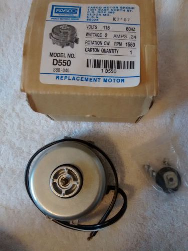 Fasco D550 Motor, 2 Watt, 115 Volts, 1550 RPM, 1 Sp refrigerator condensor fan