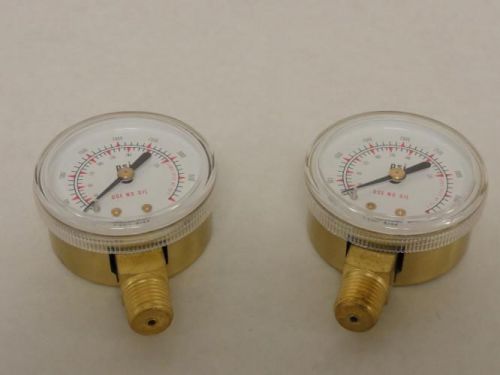 134490 old-stock, anchor anca2-4000 lot-2 brass welding gauge, 2&#034; x 4000psi for sale