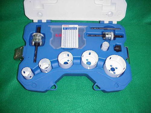 NEW LENOX 10PC ELECTRICINAS HOLE SAW KIT 30800-600L BI-METAL 1-7/8&#034;