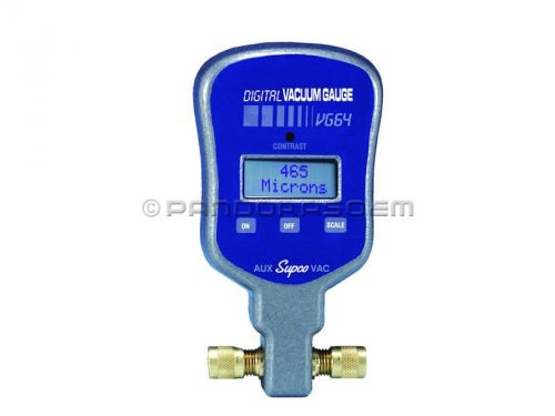 Supco vg64 vacuum gauge digital display 0-12000 microns range new! for sale