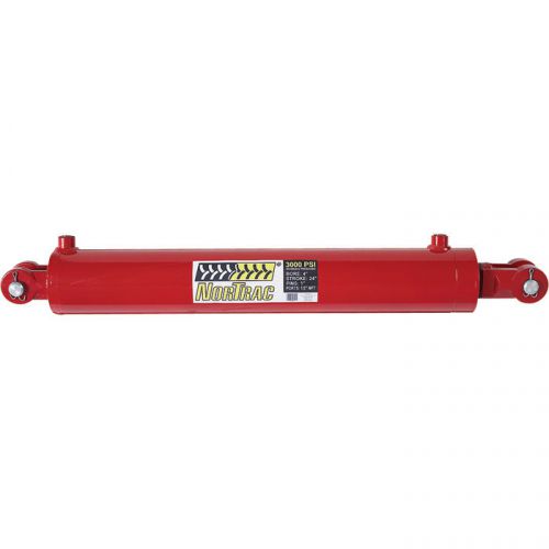 NorTrac Heavy-Duty Welded Cylinder-3000 PSI 4in Bore 24in Stroke #992226