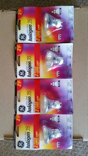 Lot of 4 GE 16752 Halogen Indoor Floodlight Bulb 35-W 120 GU10 BASE-FREE SHIP