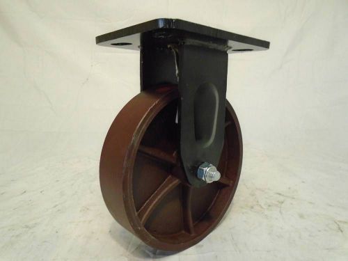 8&#034; x 2&#034; rigid towing caster w/ ductile steel wheel (10 mph) 2,000 lb each for sale