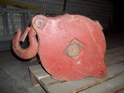 Material handling crane lift hook block single 12&#034; sheave for sale