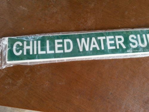 Pipe markers (lot of 25 stickers) chilled water supply for sale