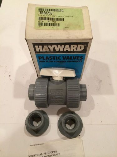 Hayward 3/4&#034; CPVC True Union Ball Valve Safe Block Socket or Threaded TB20075ST