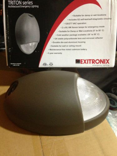Exitronix tr-wb-br-cl dark bronze decorative wet location emergency light for sale