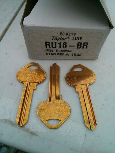 taylor key blanks by ilco fits russwin RU16 6ru2 lot of 20