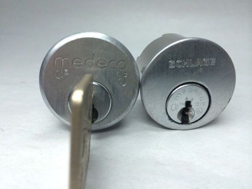 Medeco Mortise Cylinder and Medeco cylinder Schlage Housing 1 Working Key  Same