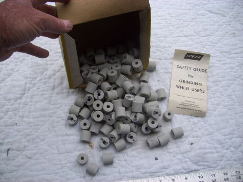 Box of About 100 Norton 3/4 X 3/4 X 1/4 Alundum Grinding Wheels Worchester Mass.