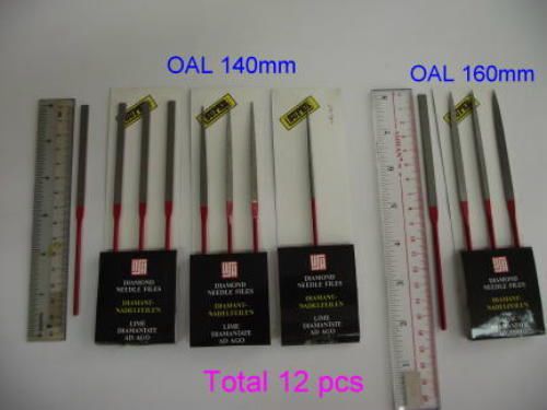 (U21) Diamond Needle Files (Jewellers, Mold n Die Making) cutting tools metal