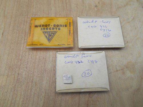 WENDT-SONIS CARBIDE INSERTS , CNG 422 , CY16 , 40 INSERTS , NOS.