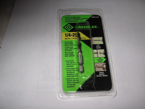 Greenlee, Drill/Tap Bit, 1/4&#034;-20