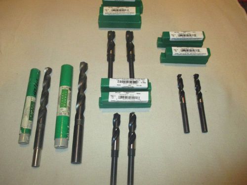 DRILL BIT LOT- (2) 29/32, (2) 45/64, (2) 9/16, (1) 55/64, (1) 47/64