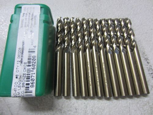 12 pcs ptd precision twist drills #8 parabolic flute screw machine length 060208 for sale