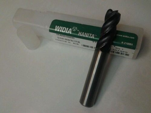 WIDIA HANITA SOLID CARBIDE ENDMILL 3/8 DIA  4 FLUTE R.060  P/N TF4V0510004C