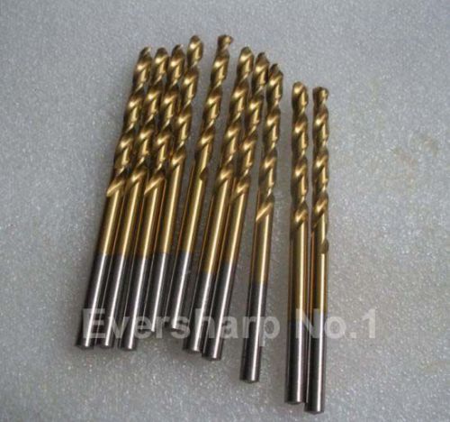 Lot New 10 pcs Straight Shank HSS(M2) Coating TiN Twist drills Bits Dia 3.7 mm