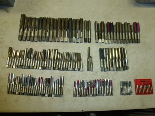 LOT of (150) ASSORTED THREADING TAPS, RANGE 00-96 to 7/8&#034;-14, MANY UNUSED!