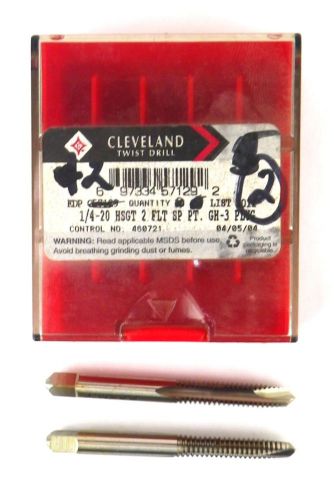 CLEVELAND C57129 List 1011 1/4-20 NC H3 HSS 2 Fl Plug Spiral Point Tap QTY 2 H36