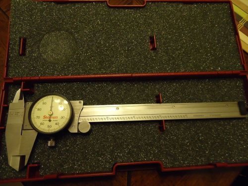 Starrett 0-6&#034; .001&#034;  Dial Caliper Stainless USA 120A-6  w/ case