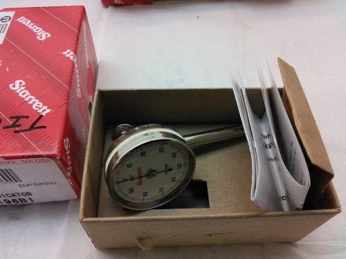 Starrett 196B1 Universal Dial Indicator, Back Plunger, White Dial, TI006