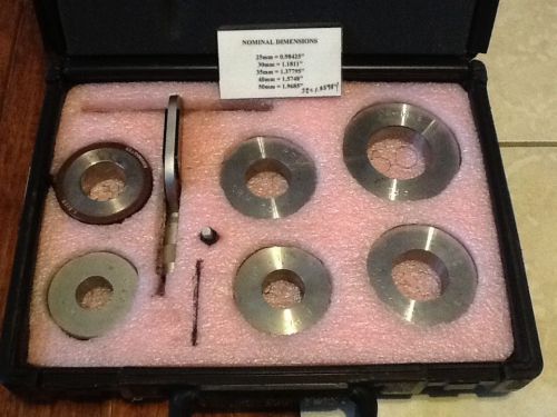 Micrometer checking metric ring gauge set w/ mic ringmaster 25mm-50mm + 1.3125 for sale