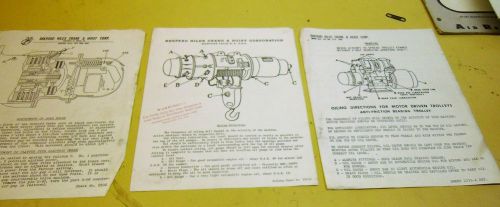 NILES CRANE AND HOIST CORP. OILING DIRECTIONS #1648