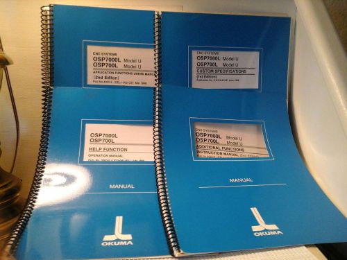 OKUMA - OSP 7000-L/700L MANUALS --- 4 VOLUME SET --- SPIRAL  BOUND