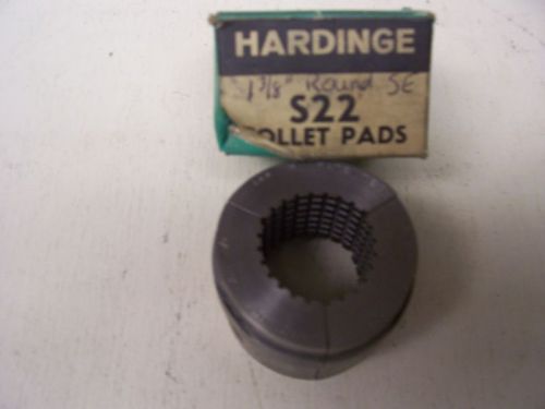 HARDINGE S-22 COLLET PADS 1- 3/8 ROUND SRE NEW