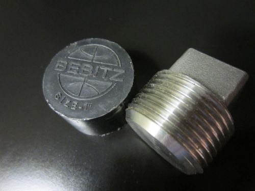 Bebitz Stainless 1&#034; Pipe Plug, Square Head