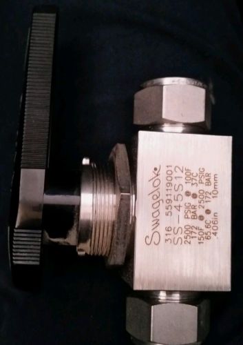 SWAGELOK SS-45S12 10MM 2500 PSI STAINLESS STEEL BALL VALVE BRAND NEW