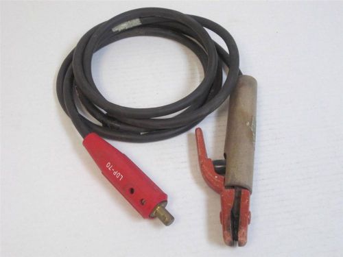 Excelene 10&#039; 600V Welding Cable w/Lenco Af-25/LDP-70 Holder &amp; Male Connector