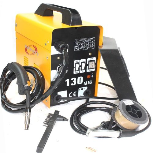 120amp mig 130 220v flux core welding machine welder spool wire auto feed + fan for sale