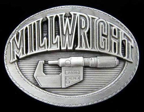 MILLWRIGHT BELT BUCKLE FINE PEWTER NEW!